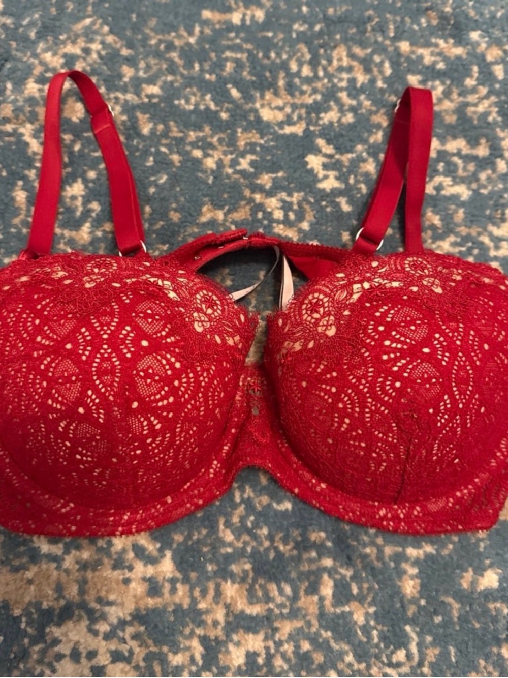 Victoria's Secret Red Lace Underwire Bra